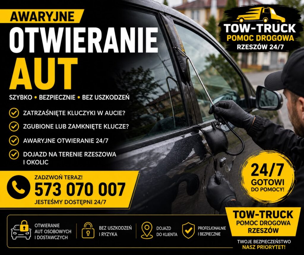 Awaryjne otwieranie pojazdu Rzeszów – otwieranie auta bez uszkodzeń